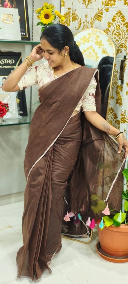 Linen Cotton  Saree
